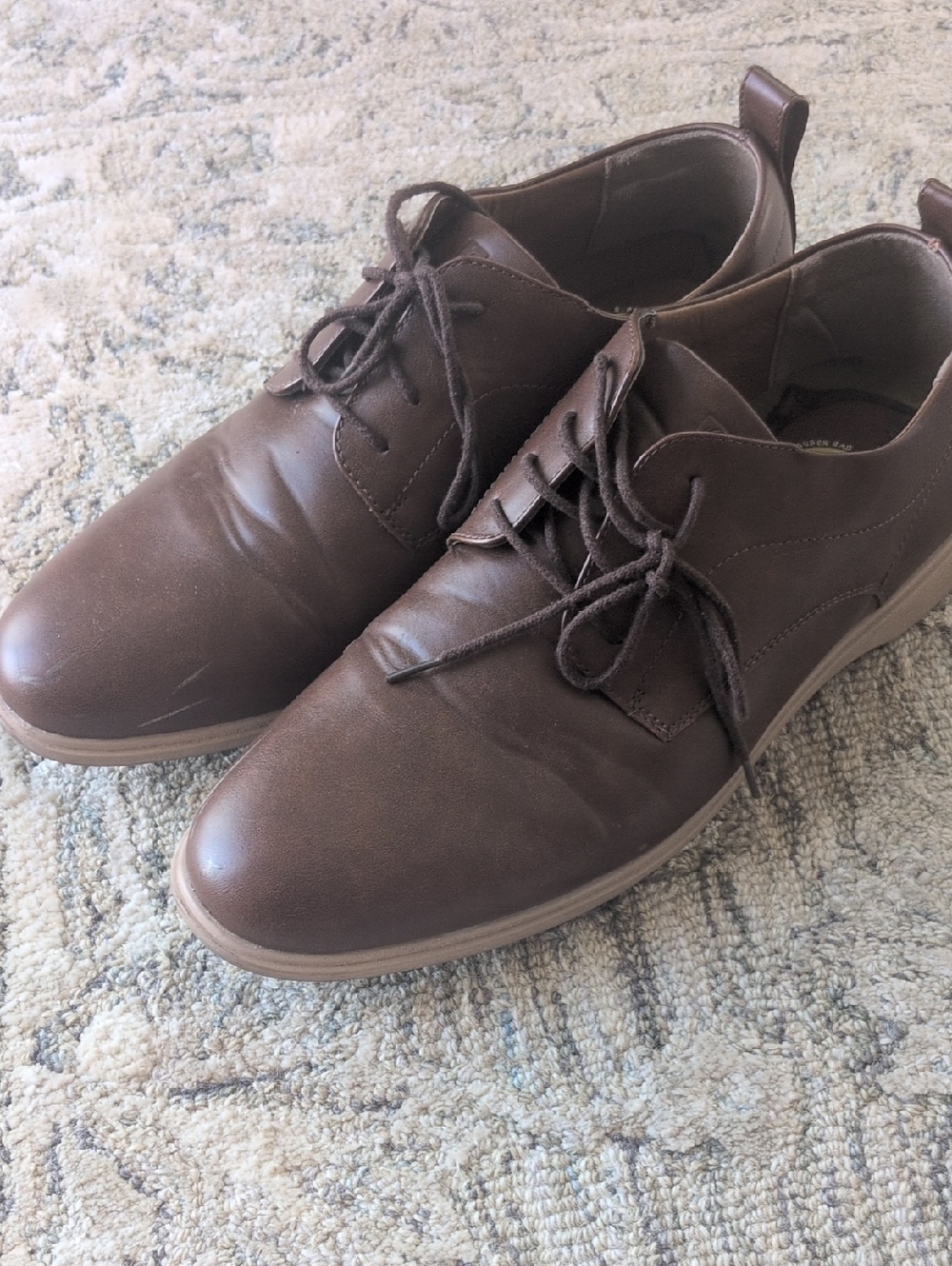Deer Stags Brown Leather Lace-Up Derby Shoes